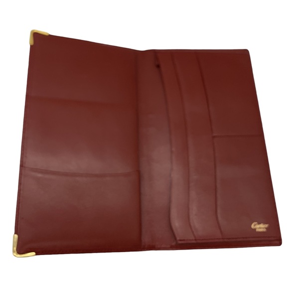 Cartier Bi-Fold Long Wallet in Burgundy - Picture 5 of 10